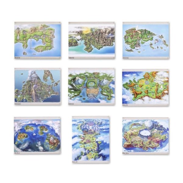 画像1: 9地方のミニマップセット　Pokémon Region Maps Posters (9-Pack) (1)